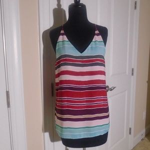 LOFT Striped Racerback Tank Tunic Top